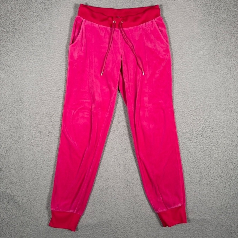 Juicy Couture Pants Womens Small Hot Pink Fleece Jogger Lounge Casual Preppy